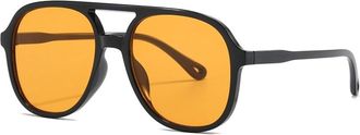 Generic UV400 Large Frame Mens And Womens Outdoor Commuter Sunglasses Vacation Sports Party Shopping Sun Glasses(Orange)