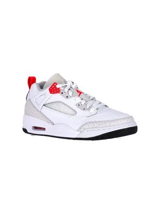 Nike Leather with Elephant-Print Overlays Sneakers - White