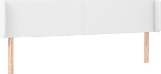 vidaXL Cabecero Con Led Cuero Sint&eacute;tico Blanco 183x16x78/88 Cm Vidaxl