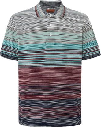 Missoni Polo a righe in cotone - Rosso