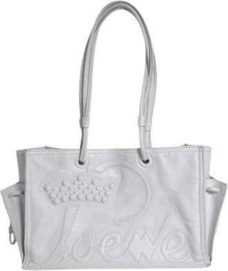 Loewe Pre-owned Tote Bag - Dames - Vintage Shopper - Wit - ONE Size - Leer - Vintage
