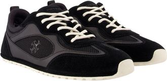Tory Burch Womens Field Sneakers - Tory Burch Leather Black Calfskin Shoes