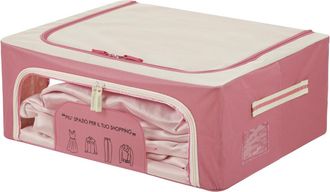 KASANOVA Scatola armadio 50x40x20 cm doppia cerniera e scritta malva