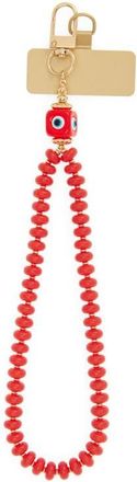 Chelsea28 Evil Eye Beaded Phone Wrist Strap in Red- Gold at Nordstrom