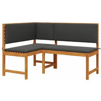 vidaXL Banco Esquinero De Jard&iacute;n Marr&oacute;n 140 X 100 X 91cm Vidaxl