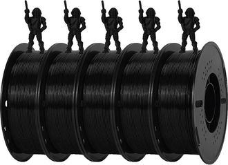 OEM Filamento Para Impresi&oacute;n 3d, Alta Resistencia, Baja Contracci&oacute;n, 5 Rollos Hs Petg Bk