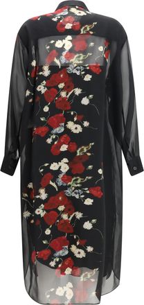 Khaite Womens Gloria Dress Black - Red Silk