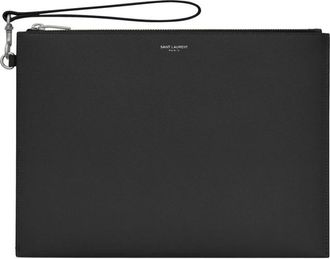 Saint Laurent Logo Zipped Clutch