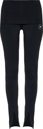 adidas by Stella McCartney logo-print high-waisted leggings - women - Recycled Nylon/Elastane - L - Black
