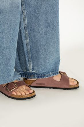 Birkenstock Arizona Big Buckle Slides, Womens, Pink