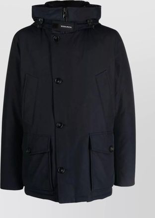 Woolrich arctic hooded down jacket with front pockets