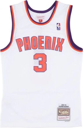 Mitchell & Ness Mouwloze trainingstops NBA Jersey Style - Heren - Fitness - Wit - S - Fitness