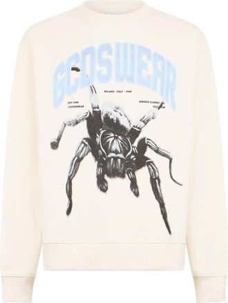 GCDS Spider Crewneck - Heren - Sweatshirts - Wit - L - Hoodies & sweatvesten
