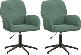 vidaXL Sillas De Escritorio Giratorias 2 Uds. 54 X 55 X 90 Cm Vidaxl
