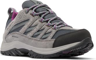 Columbia Womens Crestwood Waterproof Hiking Shoes, Graphite/Wild Iris, 9.5 Wide