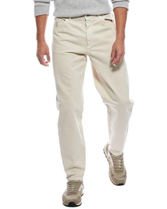 Brunello Cucinelli Beige Relaxed Fit Jean