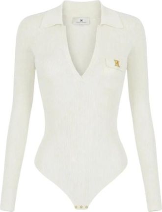 Elisabetta Franchi Body Tricot - Dames - Bodies - Wit - M - Tops