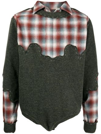 Maison Margiela Maglione con girocollo x Pendleton - Verde