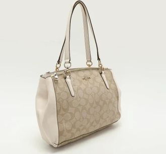 Coach Pre-owned Handbags, female, Beige, Size: ONE SIZE Pre-owned Canvas handbags
