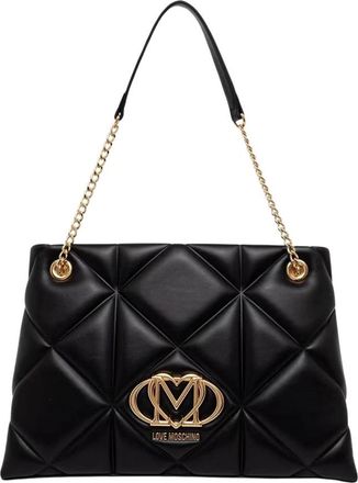 Love Moschino Gewatteerde Shopper - Dames - Schoudertassen - Zwart - ONE Size - Leer - Tassen