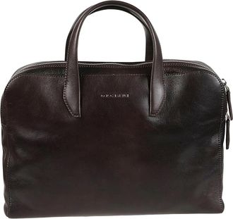 Orciani Lagoon Slim Briefcase - Heren - Laptoptassen - Bruin - ONE Size - Leer - Tassen