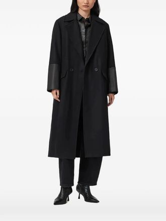 AllSaints Sellma long-sleeve coat - Black