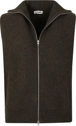 Jil Sander Gilet con zip - - Knitwear - Uomo - Verde - M