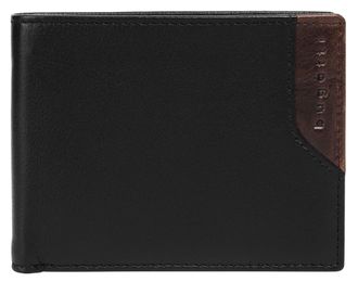 Bugatti Geldb&ouml;rse BUGATTI CORSO DELUXE, Herren, schwarz, Leder, leicht gl&auml;nzend, unifarben, Kleinlederwaren Geldb&ouml;rse, echt Leder