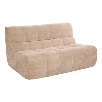 Atmosphera Miroa Sof&aacute; 2 Plazas 130x92x68 Cm En Tela Beige - Atmosphera Cr&eacute;ateur DInt&eacute;rieur