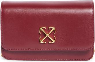 Off-white Jitney Leather Wallet on a Chain in Lipstick at Nordstrom Rack
