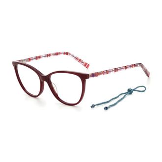 M Missoni Glasses, female, Red, ONE SIZE, Red Acetate Frames with Dial