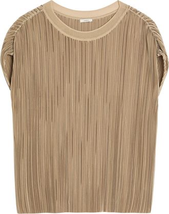 Joseph Cedre Pleated Satin top - Beige - 40 (UK12 / M)