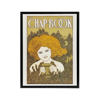 Artery8 W H Bradley The Chapbook Pipes June Vintage Cover Framed Canvas Art in Green | Size: W24 x H32