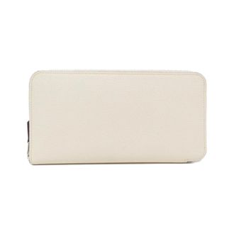 Herm&egrave;s White Epsom Leather Silk Long Wallet (Bi-Fold) (Pre-Owned)