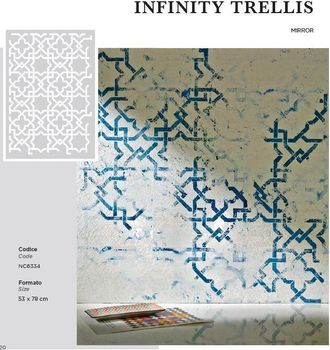 San Marco Stencil novacolor infinity trellis 53x78 cm decorativo su carta speciale