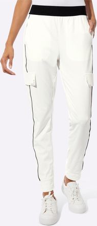 Cr&eacute;ation L Jogger Pants CREATION L, Damen, Gr. 38, Normalgr&ouml;ssen, ecru, 75% Polyamid, 25% Elasthan, unifarben, Hosen Jogger Pants