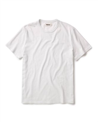 Taylor Stitch Mens Organic Cotton Tee In Clean White