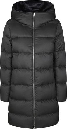 Herno A-Line Arendelle Faux Fur Coat With Structured Silhouette