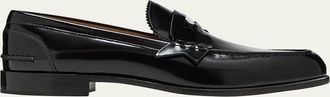Christian Louboutin Mens Patent Leather Penny Loafers
