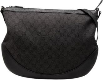 Gucci Pre-owned Vintage Crossbody Bag - Dames - Vintage Schoudertas - Zwart - ONE Size - Leer - Vintage