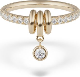 Spinelli Kilcollin Pia Pav&eacute; Diamond Ring in Yellow Gold at Nordstrom, Size 8