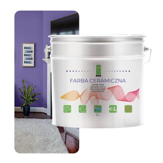 OEM Pintura Cer&aacute;mica Para Pared Lavable, Color Lila P&uacute;rpura, 2 L, Resistente A Las Manchas