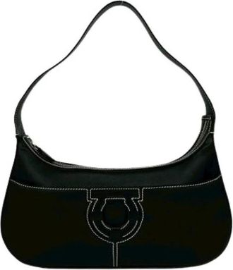 Ferragamo Pre-owned Shoulder Bags, female, Black, Size: ONE SIZE Pre-owned Shoulder Bag