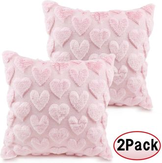 OEM Fundas De Almohada Con Forma De Coraz&oacute;n Para El D&iacute;a De San Valent&iacute;n, De Felpa Sint&eacute;tica, Perfectas Para El Dormitorio, El Sof&aacute; Y La Decoraci&oacute;n Navide&ntilde;