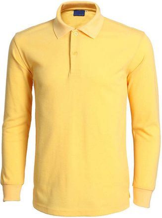 Generic Plain Polo Shirts Long Sleeve for Men Business Casual Shirts Regular-Fit Dress Shirts Button Front Formal Shirt Work Shirts Non Iron Shirt Long-Sleeve