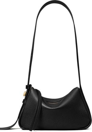Tory Burch Small Romy Leather Shoulder Bag in Black at Nordstrom