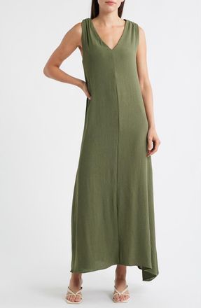 Halogen Twist Back Sleeveless Maxi Dress in Clover at Nordstrom Rack, Size Xx-Large