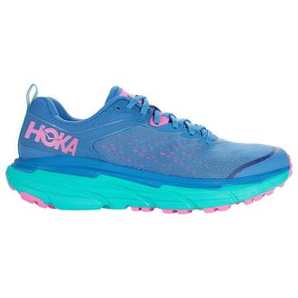 Hoka One One Hoka Challenger ATR 6 Textile Synthetic Womens Lace Up Trainers - Vallarta Blue Atlantis - Size:UK 4.5