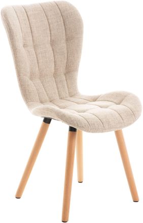Clp Silla De Comedor Elda Tapizada En Tela Crema