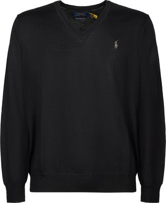 Polo Ralph Lauren V-Neck Long-Sleeve Wool Pullover Sweater